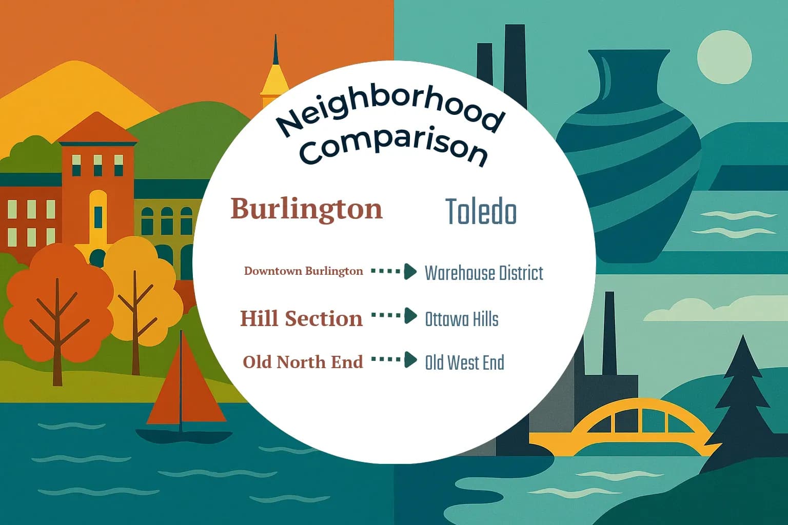 Burlington vs Toledo Neighborhood Comparison