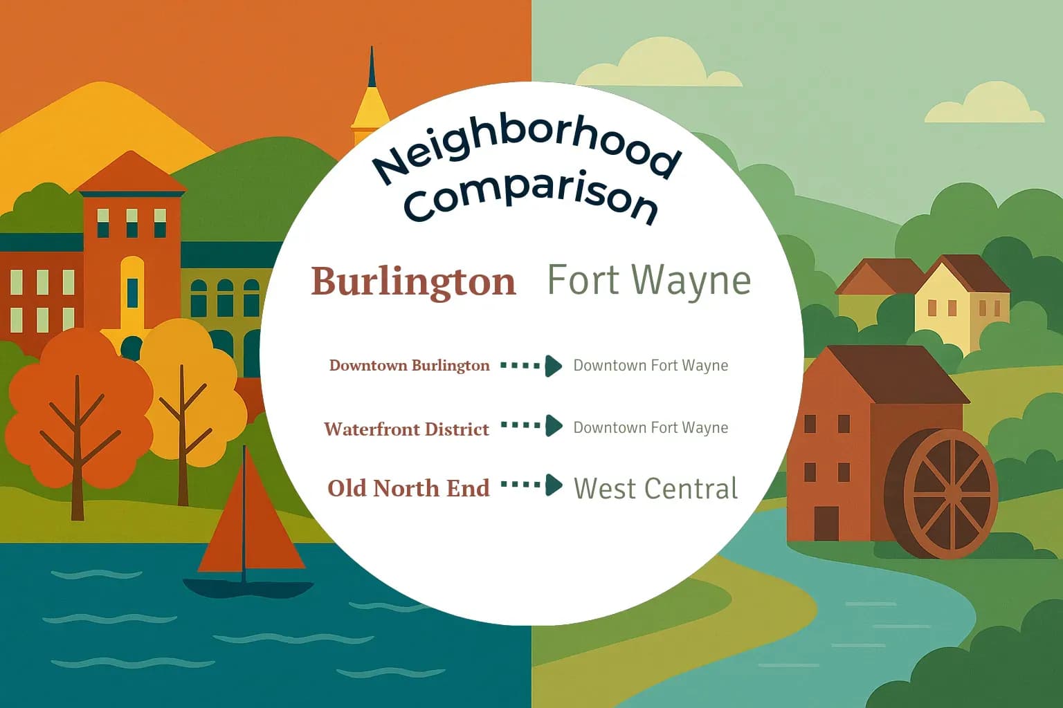Burlington vs Fort Wayne Neighborhood Comparison