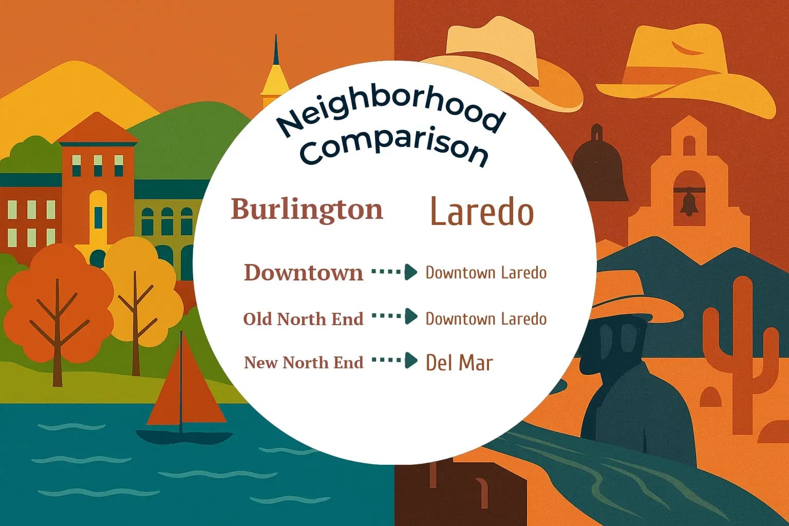 Burlington vs Laredo Neighborhood Comparison