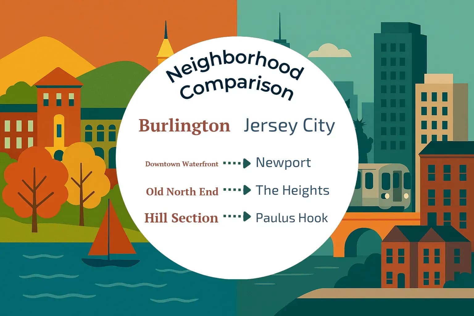 Burlington vs Jersey City Neighborhood Comparison