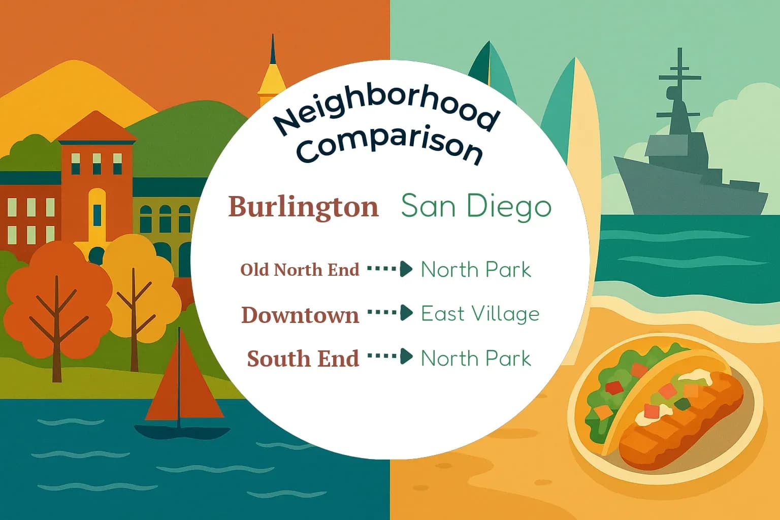 Burlington vs San Diego Neighborhood Comparison