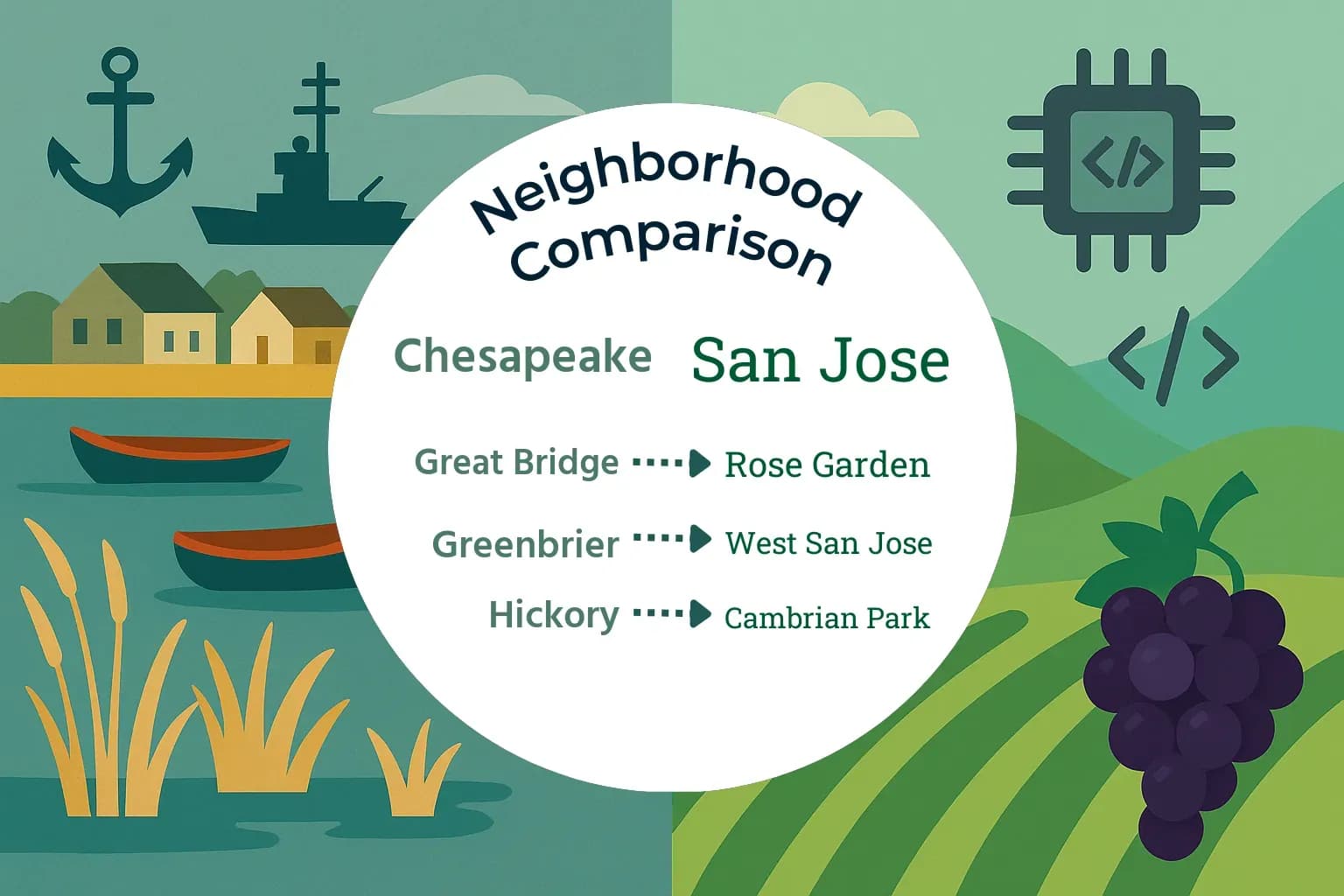Chesapeake vs San Jose Neighborhood Comparison