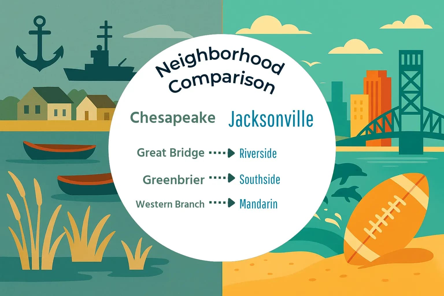 Chesapeake vs Jacksonville Neighborhood Comparison