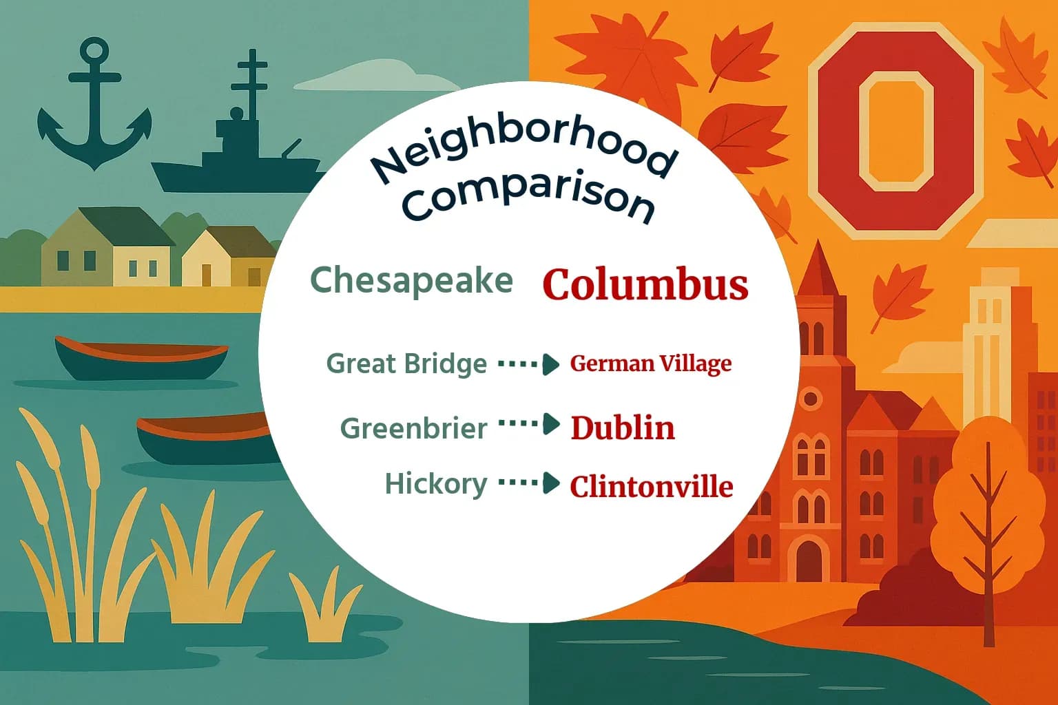 Chesapeake vs Columbus Neighborhood Comparison
