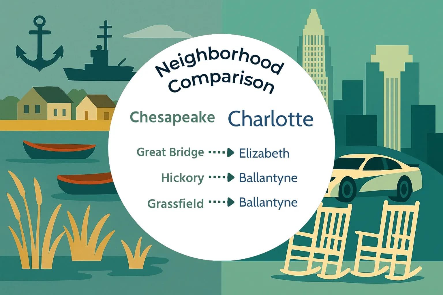 Chesapeake vs Charlotte Neighborhood Comparison
