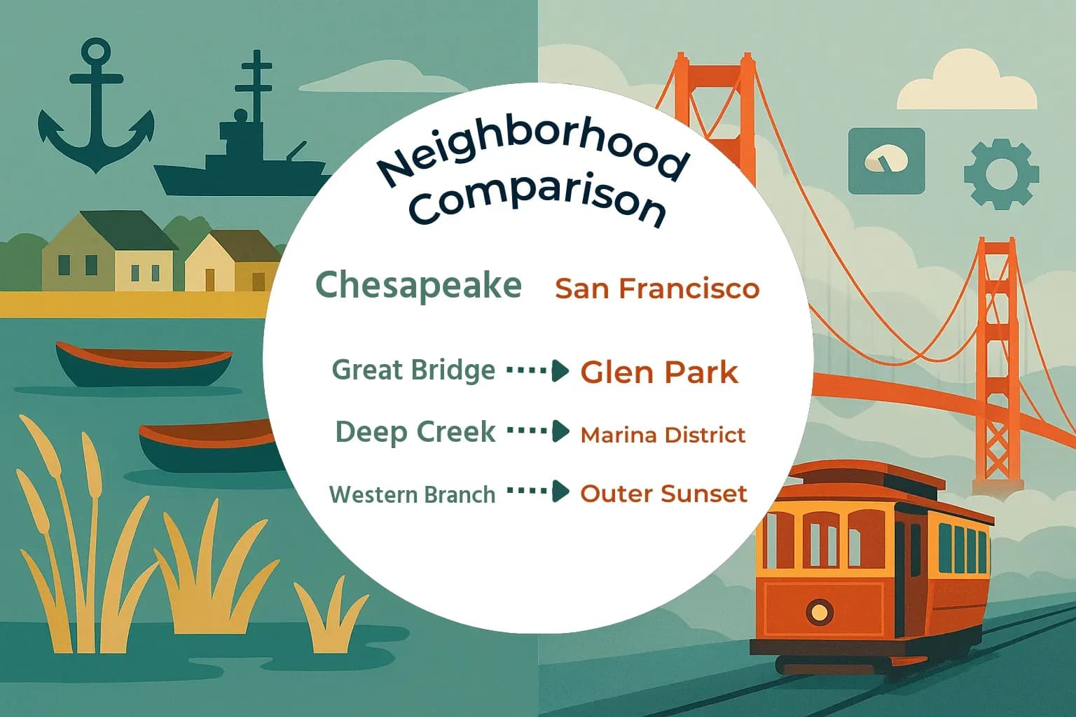 Chesapeake vs San Francisco Neighborhood Comparison