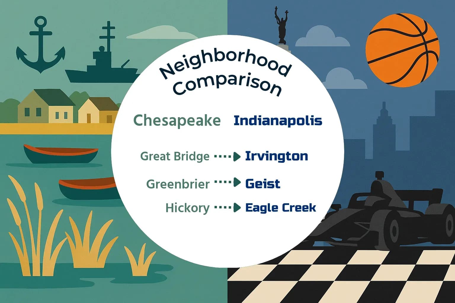 Chesapeake vs Indianapolis Neighborhood Comparison