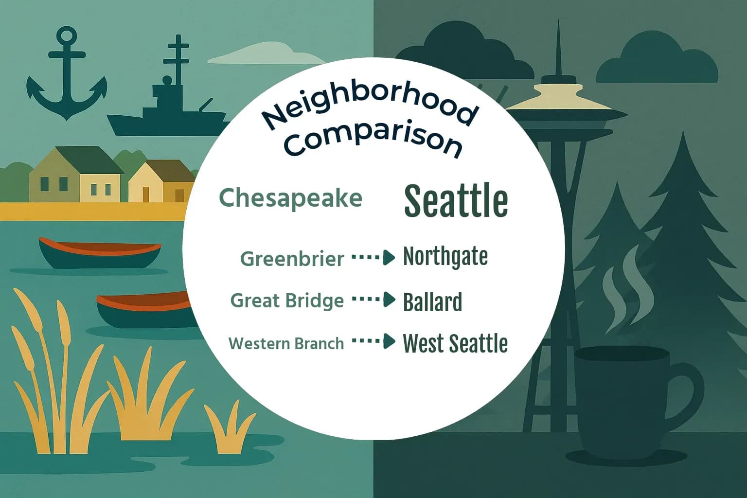 Chesapeake vs Seattle Neighborhood Comparison