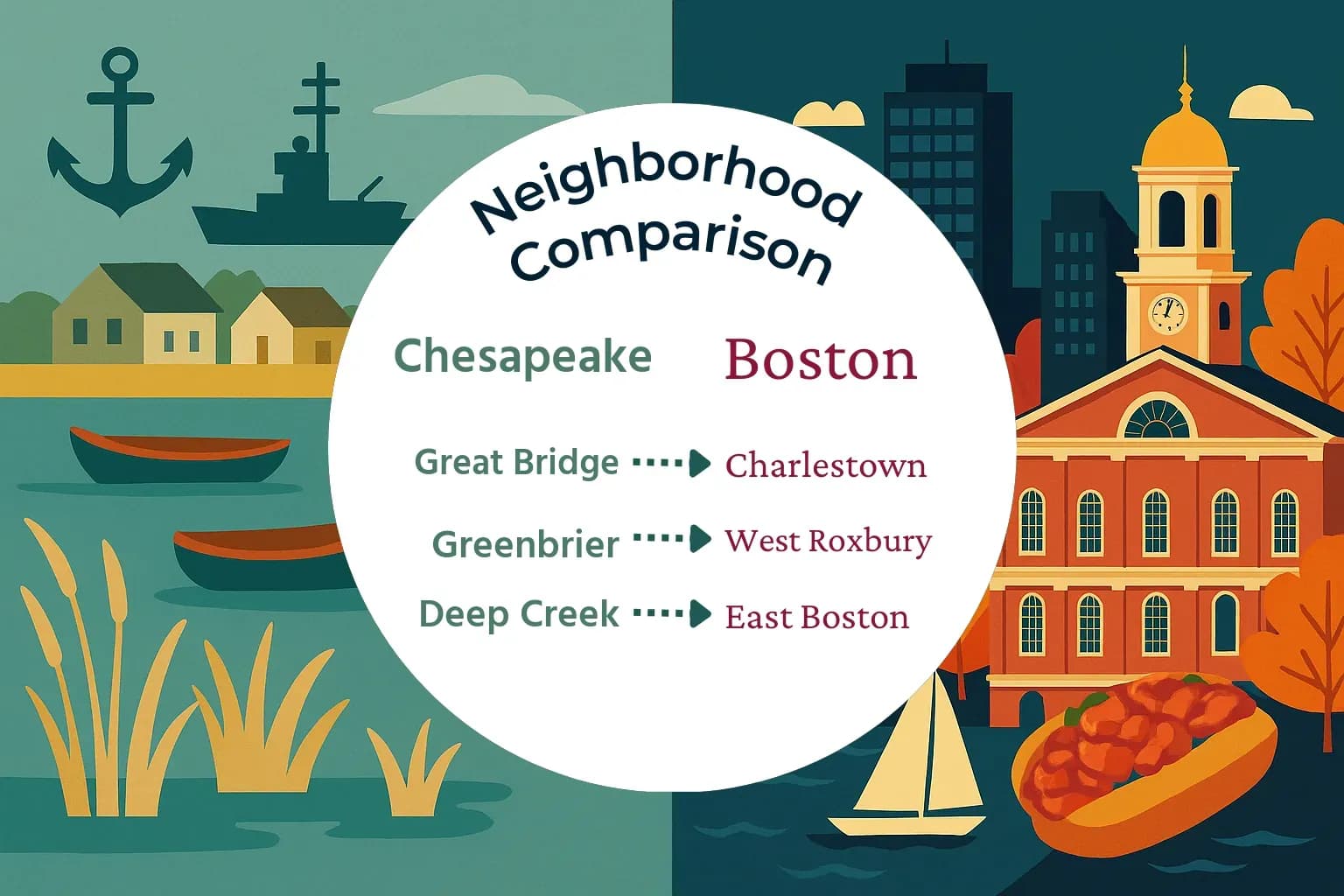 Chesapeake vs Boston Neighborhood Comparison