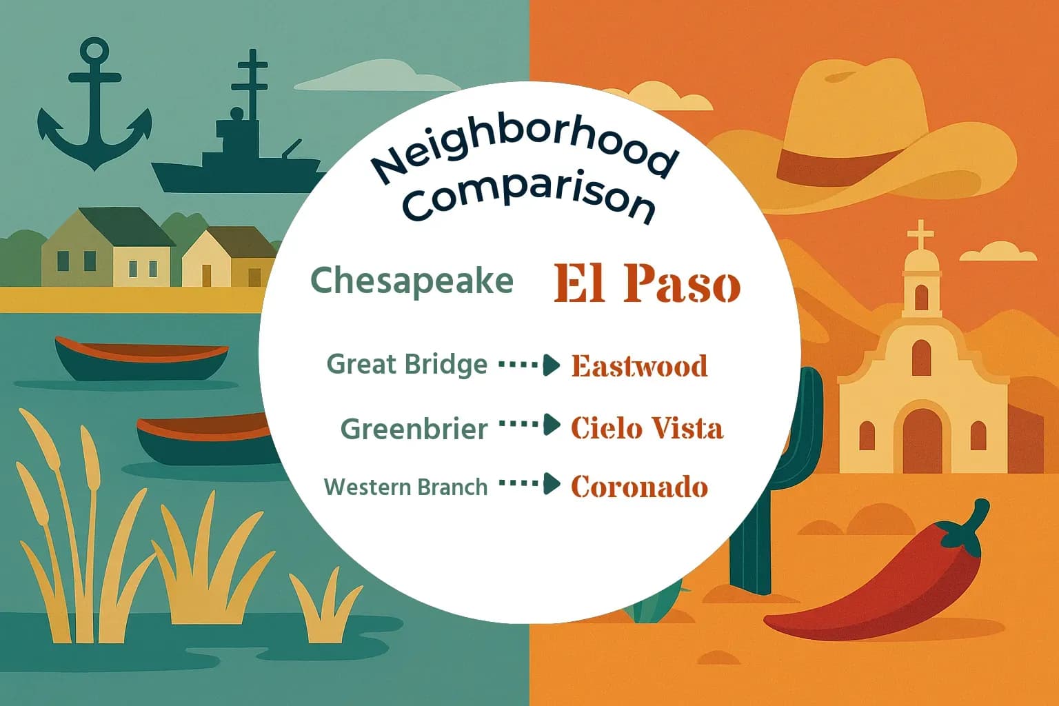 Chesapeake vs El Paso Neighborhood Comparison