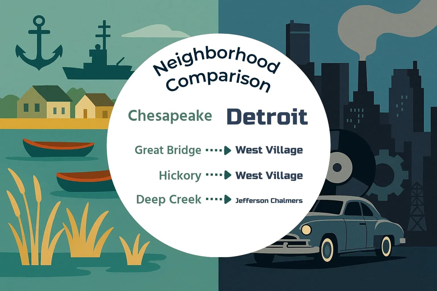 Chesapeake vs Detroit Neighborhood Comparison