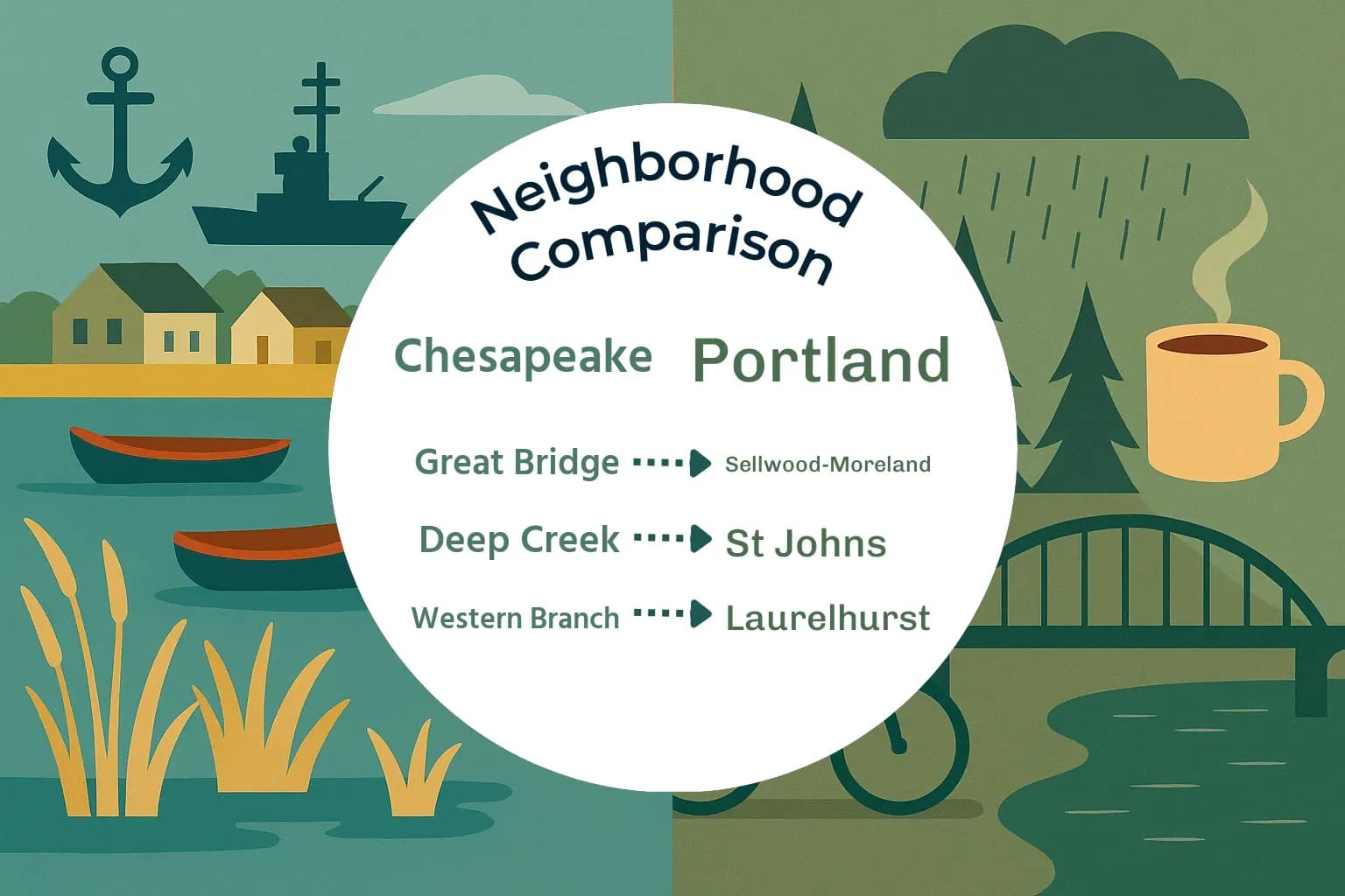 Chesapeake vs Portland Neighborhood Comparison