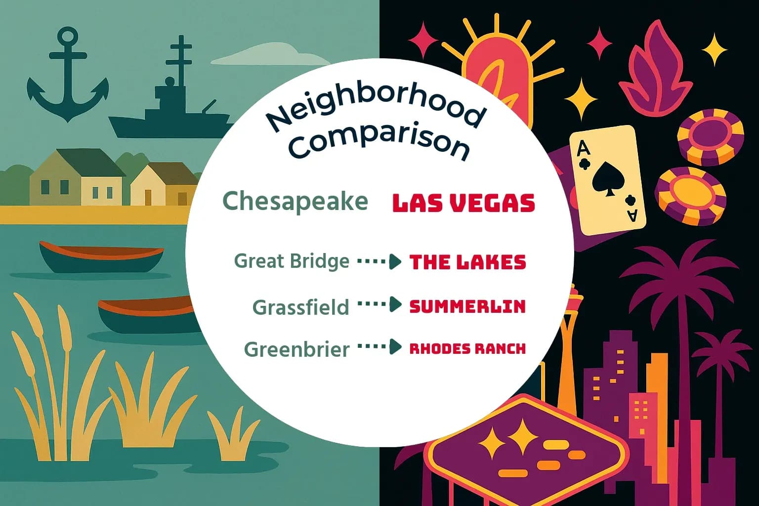 Chesapeake vs Las Vegas Neighborhood Comparison