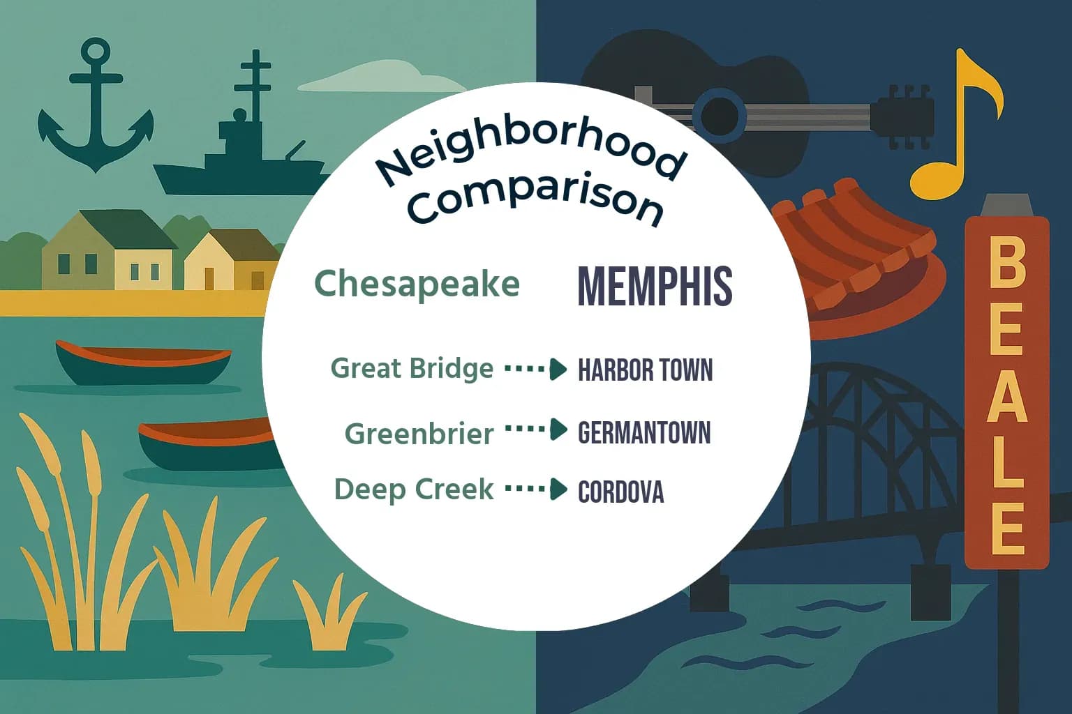 Chesapeake vs Memphis Neighborhood Comparison