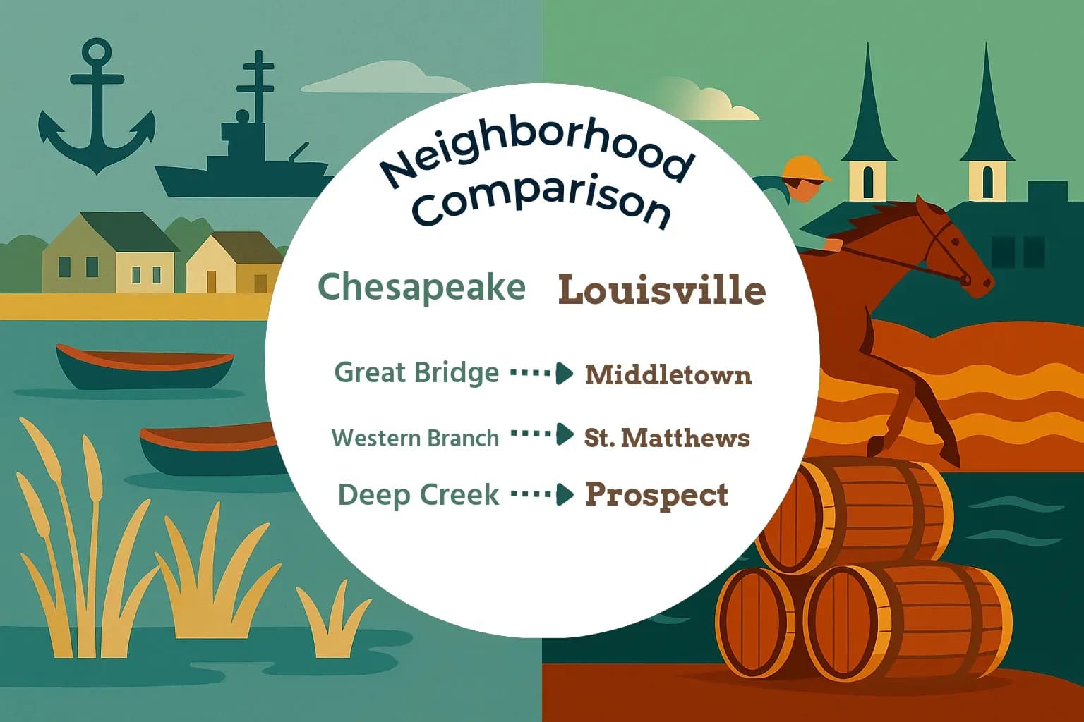 Chesapeake vs Louisville Neighborhood Comparison