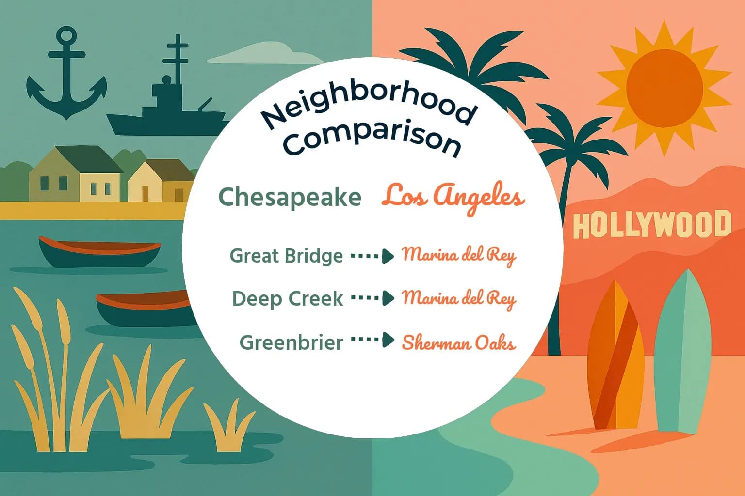 Chesapeake vs Los Angeles Neighborhood Comparison