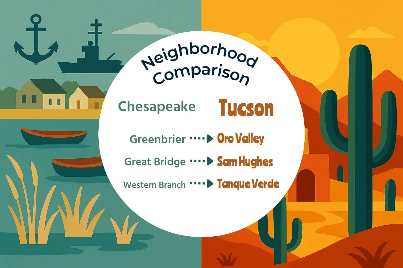 Chesapeake vs Tucson Neighborhood Comparison