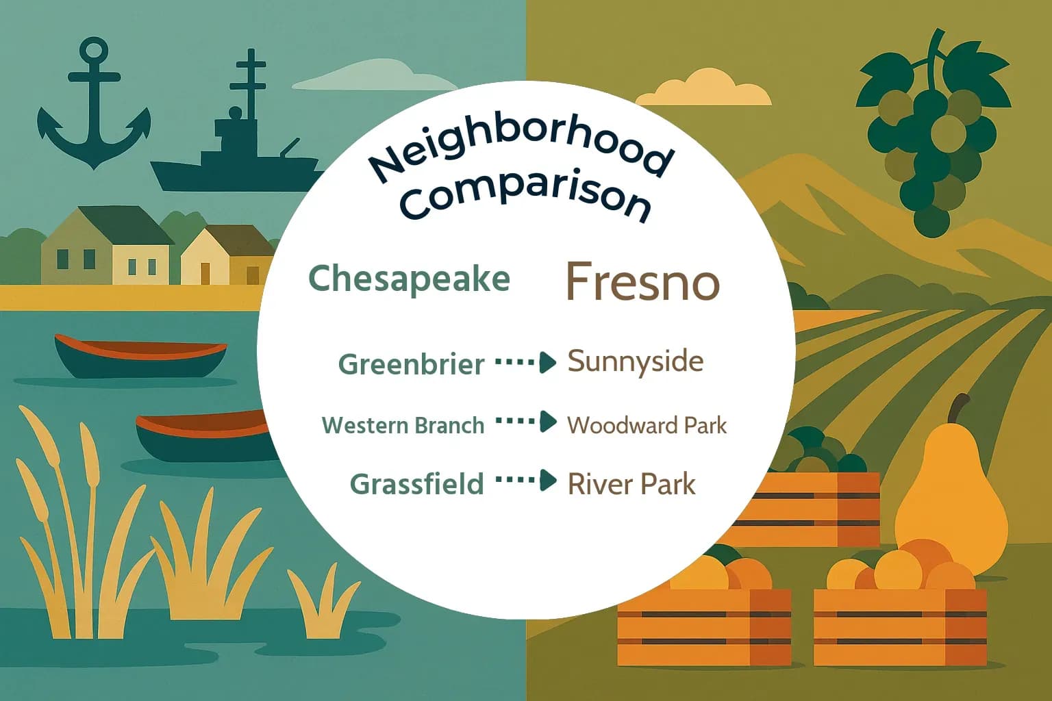 Chesapeake vs Fresno Neighborhood Comparison