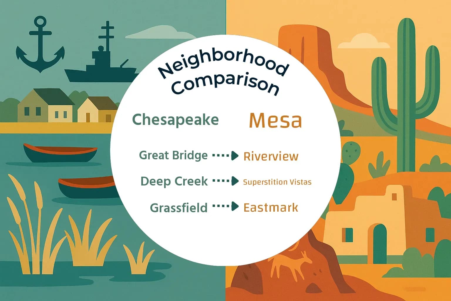 Chesapeake vs Mesa Neighborhood Comparison