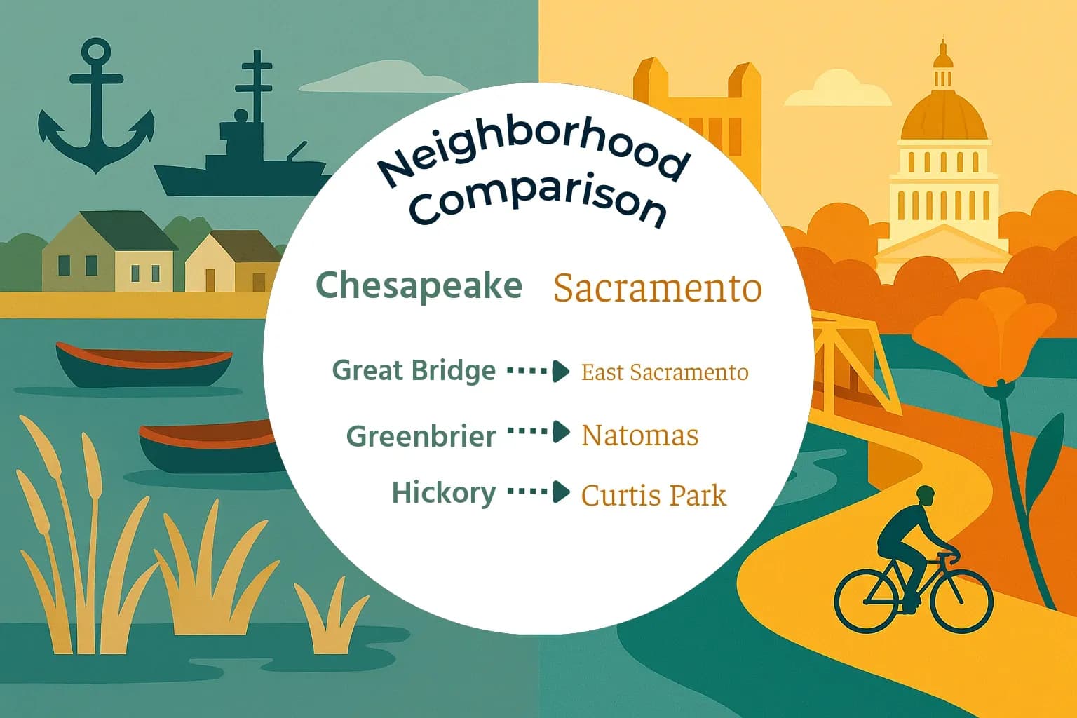 Chesapeake vs Sacramento Neighborhood Comparison
