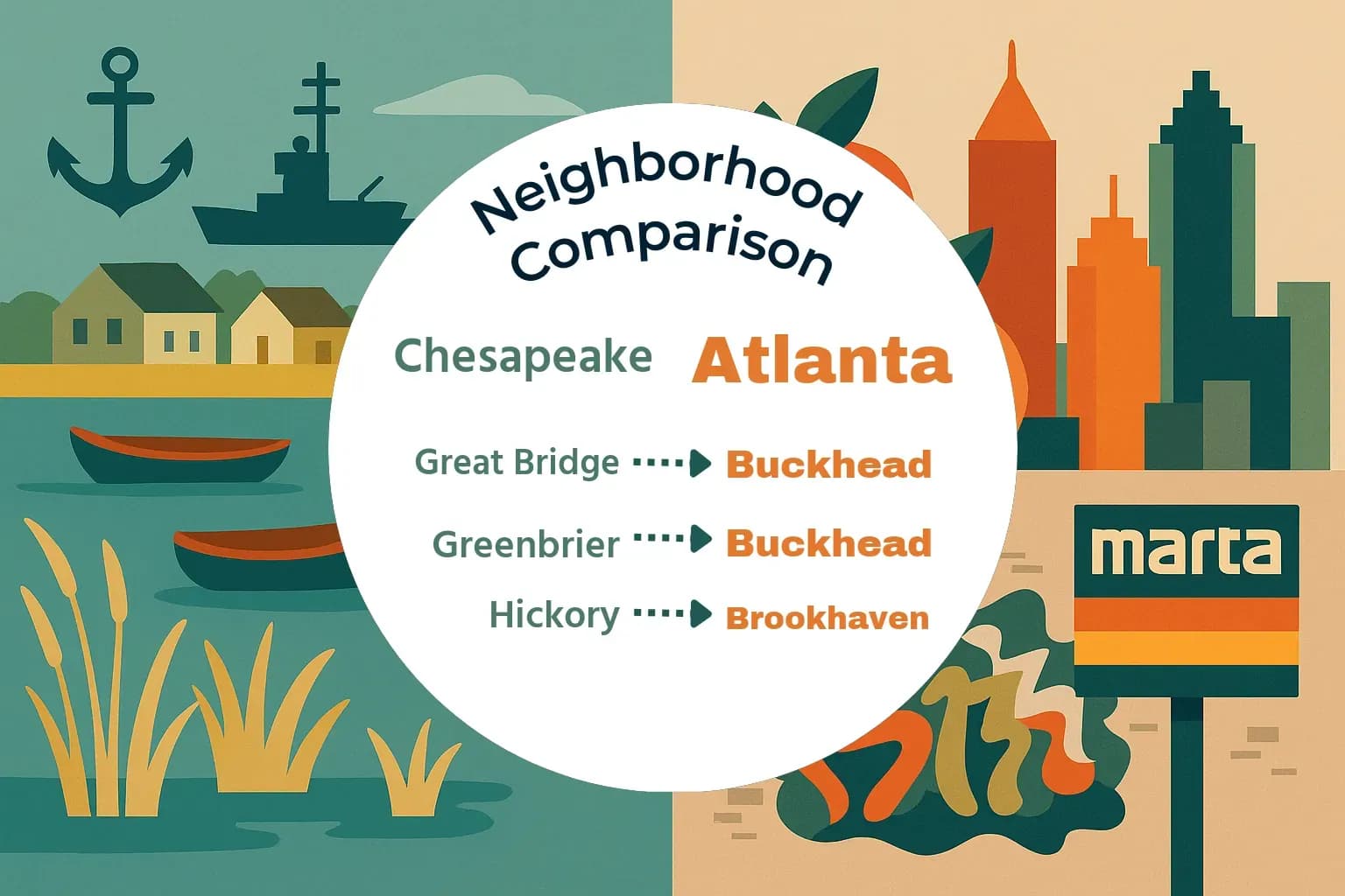 Chesapeake vs Atlanta Neighborhood Comparison