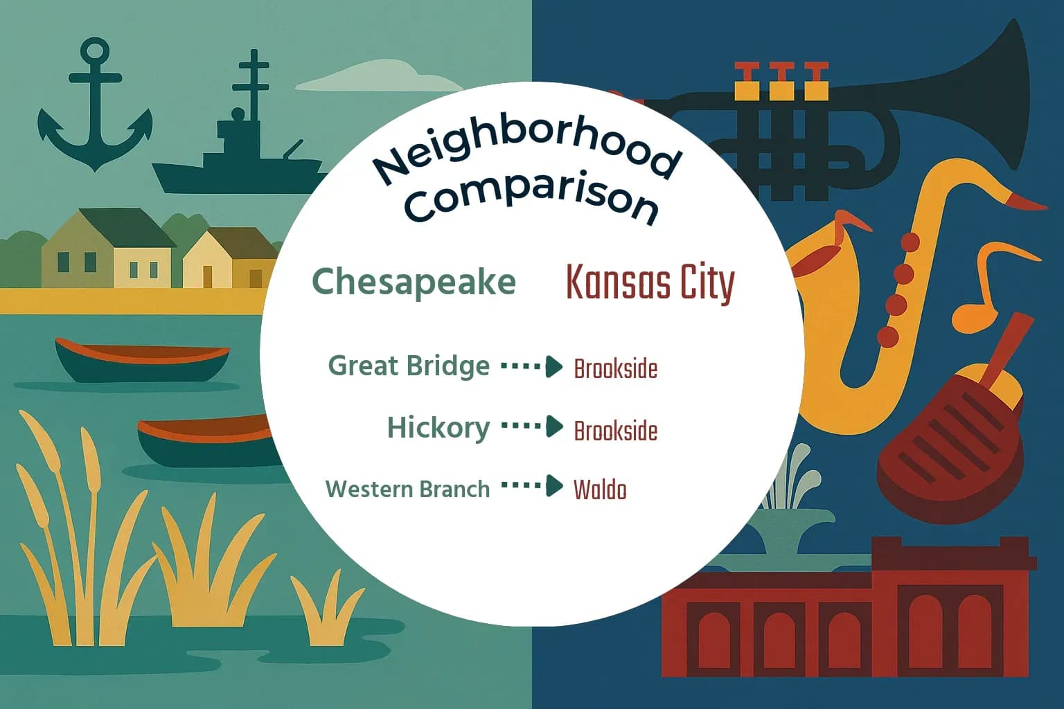 Chesapeake vs Kansas City Neighborhood Comparison