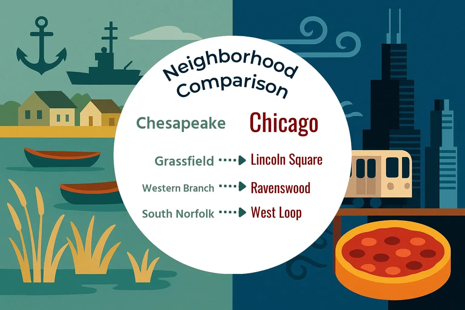 Chesapeake vs Chicago Neighborhood Comparison