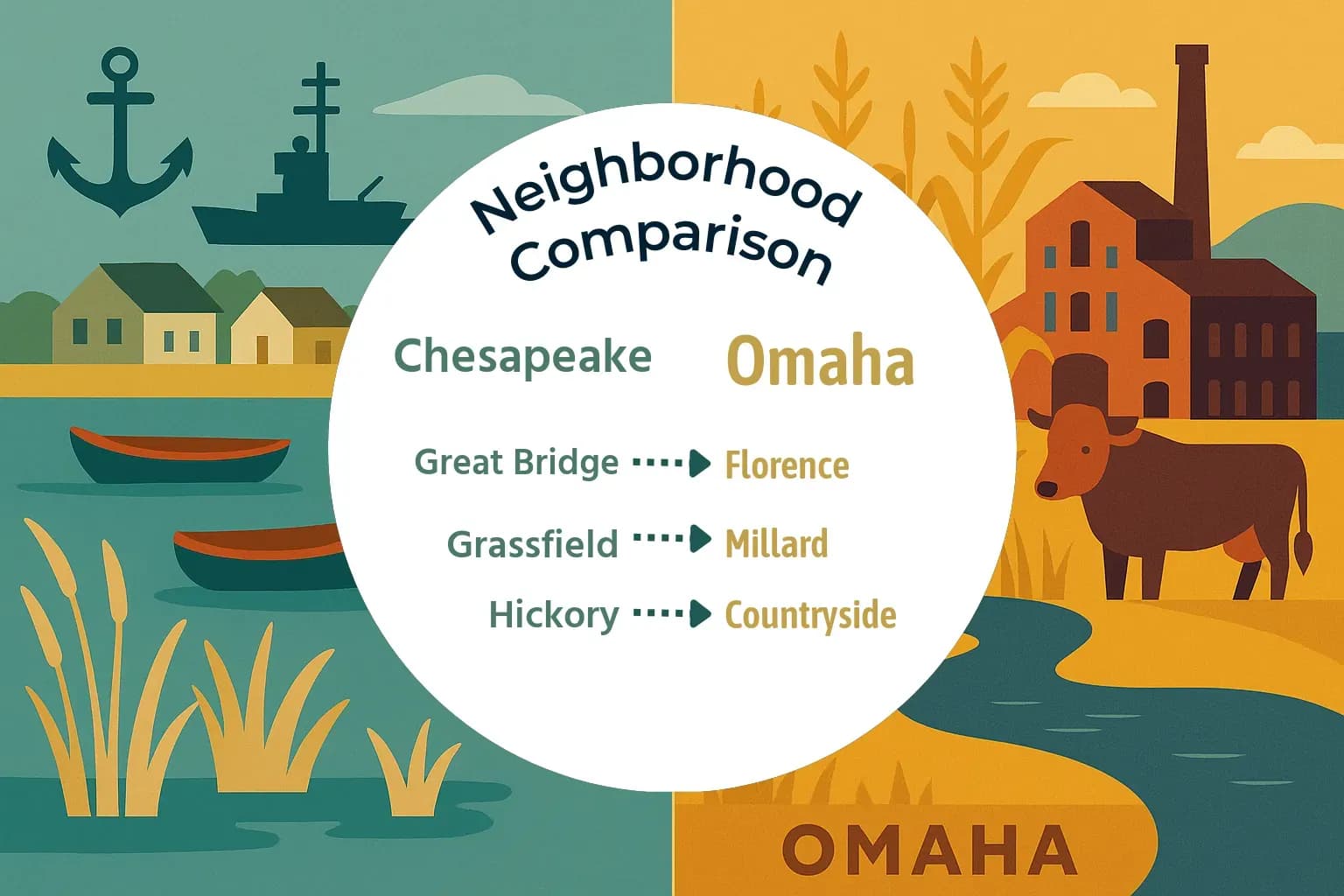 Chesapeake vs Omaha Neighborhood Comparison