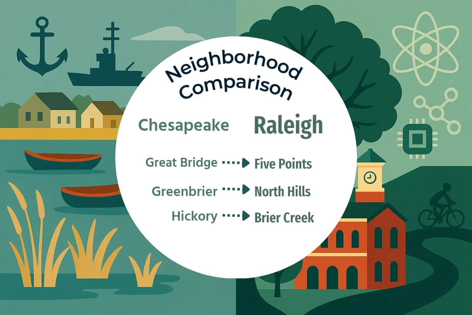 Chesapeake vs Raleigh Neighborhood Comparison