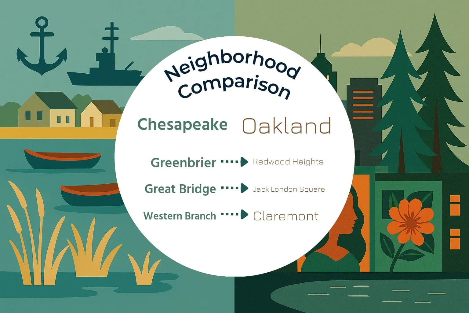 Chesapeake vs Oakland Neighborhood Comparison