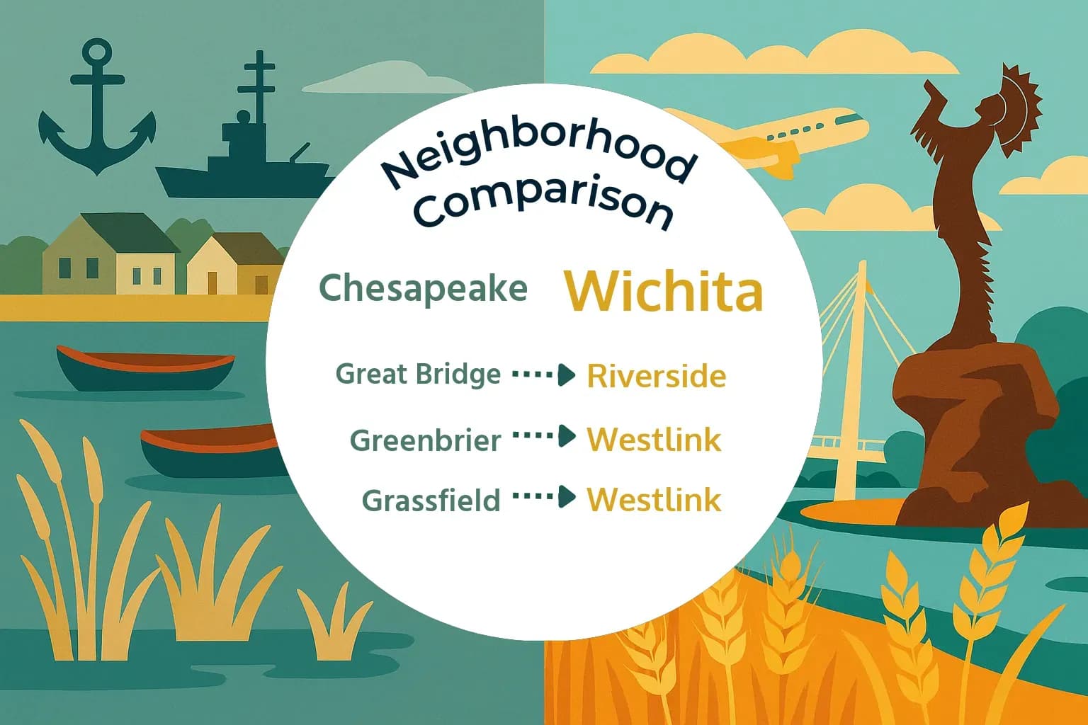 Chesapeake vs Wichita Neighborhood Comparison