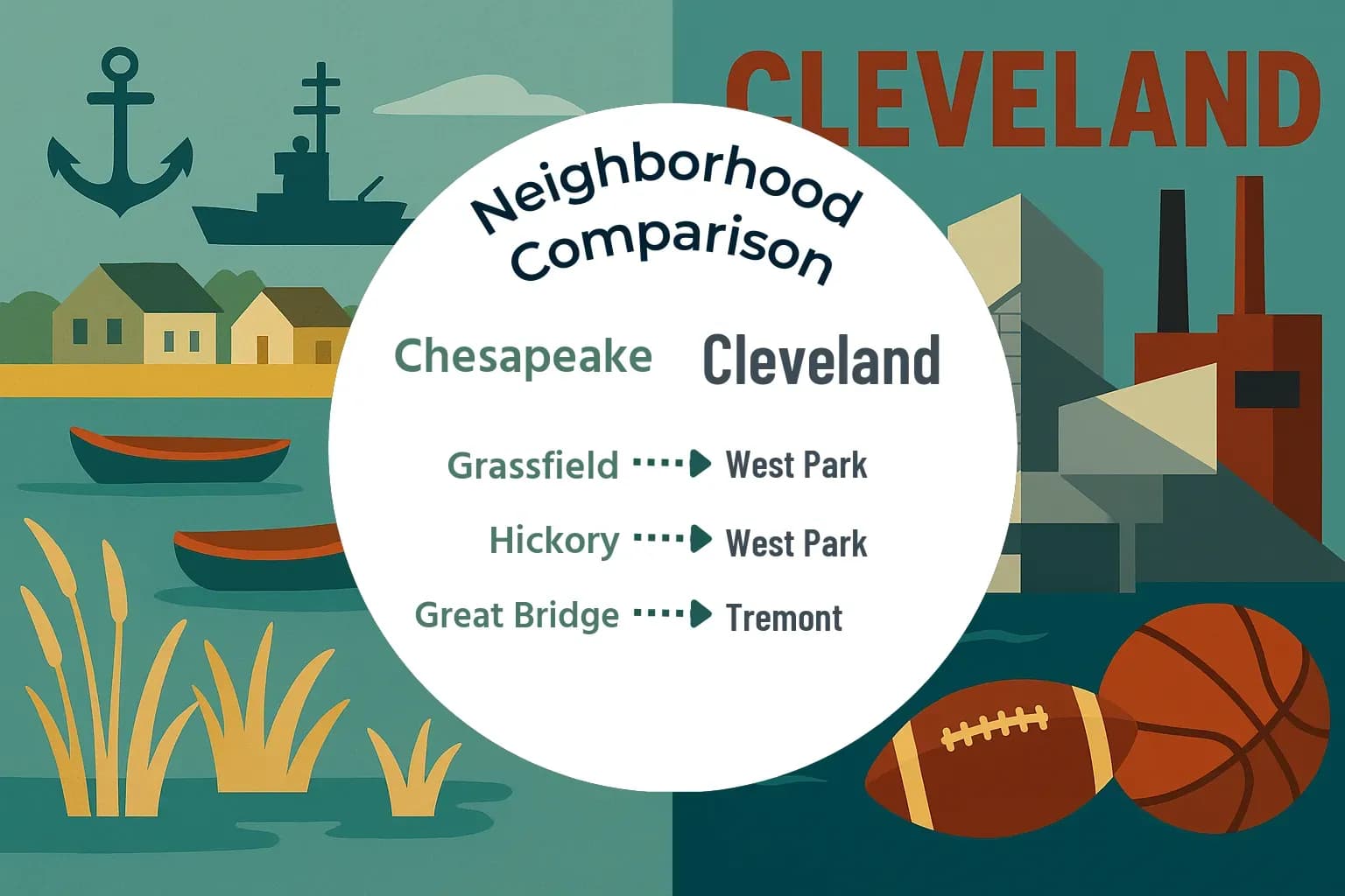 Chesapeake vs Cleveland Neighborhood Comparison