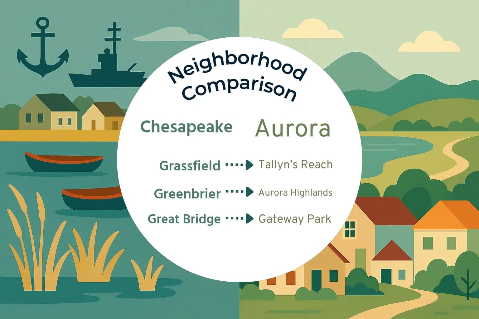 Chesapeake vs Aurora Neighborhood Comparison