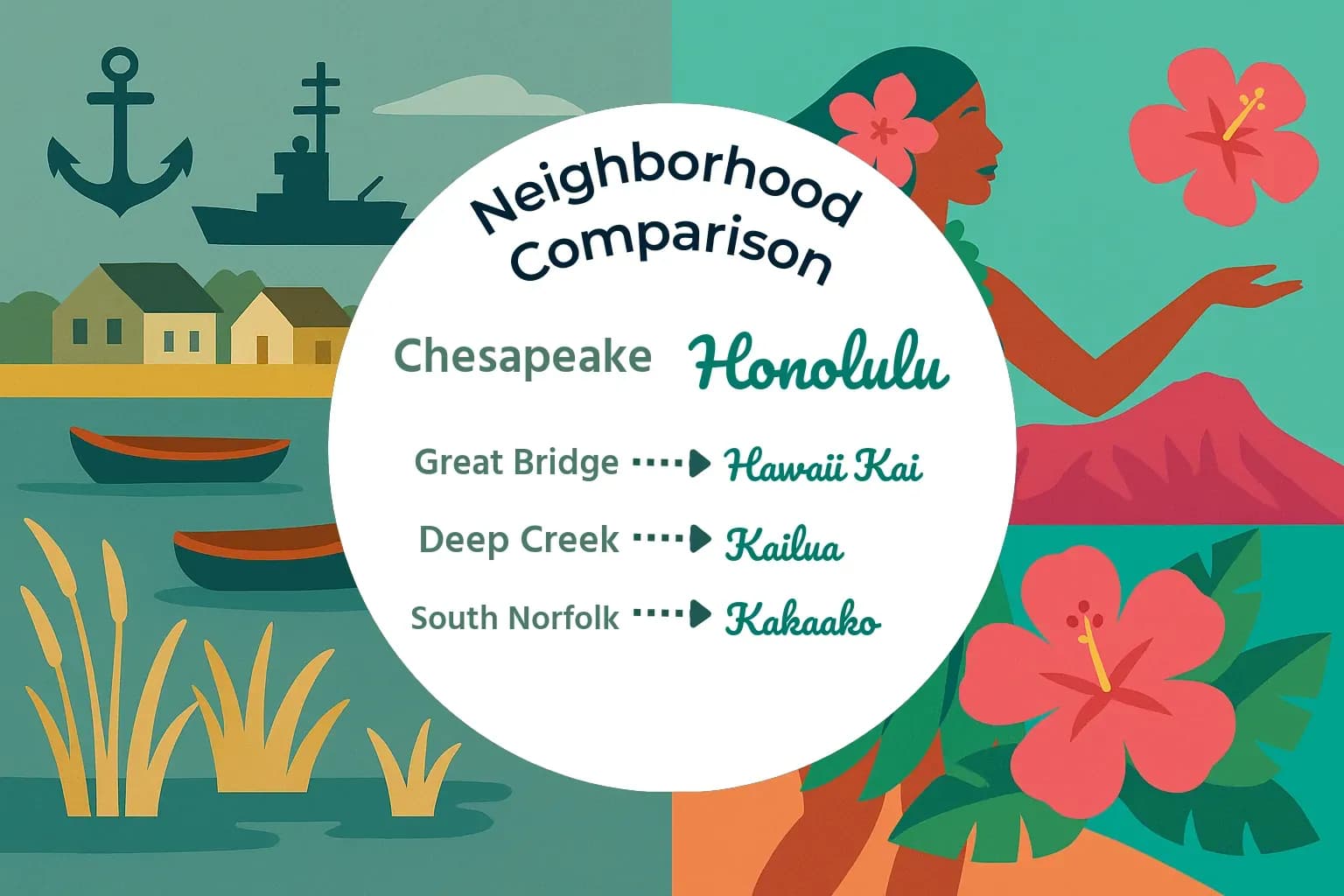 Chesapeake vs Honolulu Neighborhood Comparison