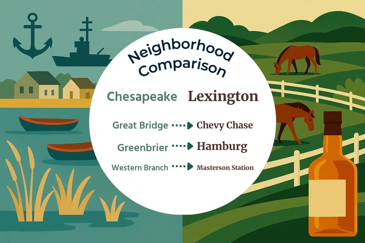 Chesapeake vs Lexington Neighborhood Comparison