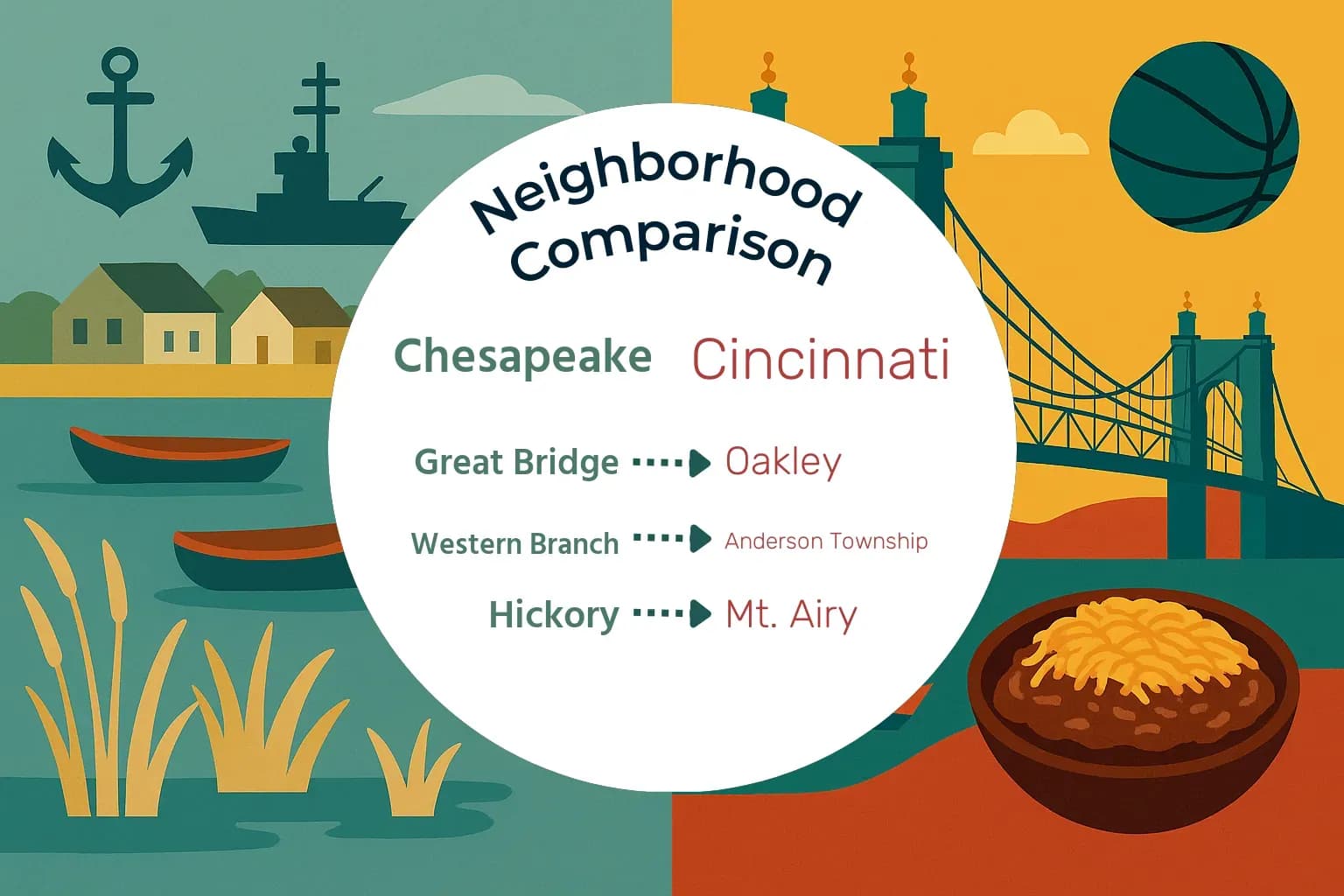 Chesapeake vs Cincinnati Neighborhood Comparison