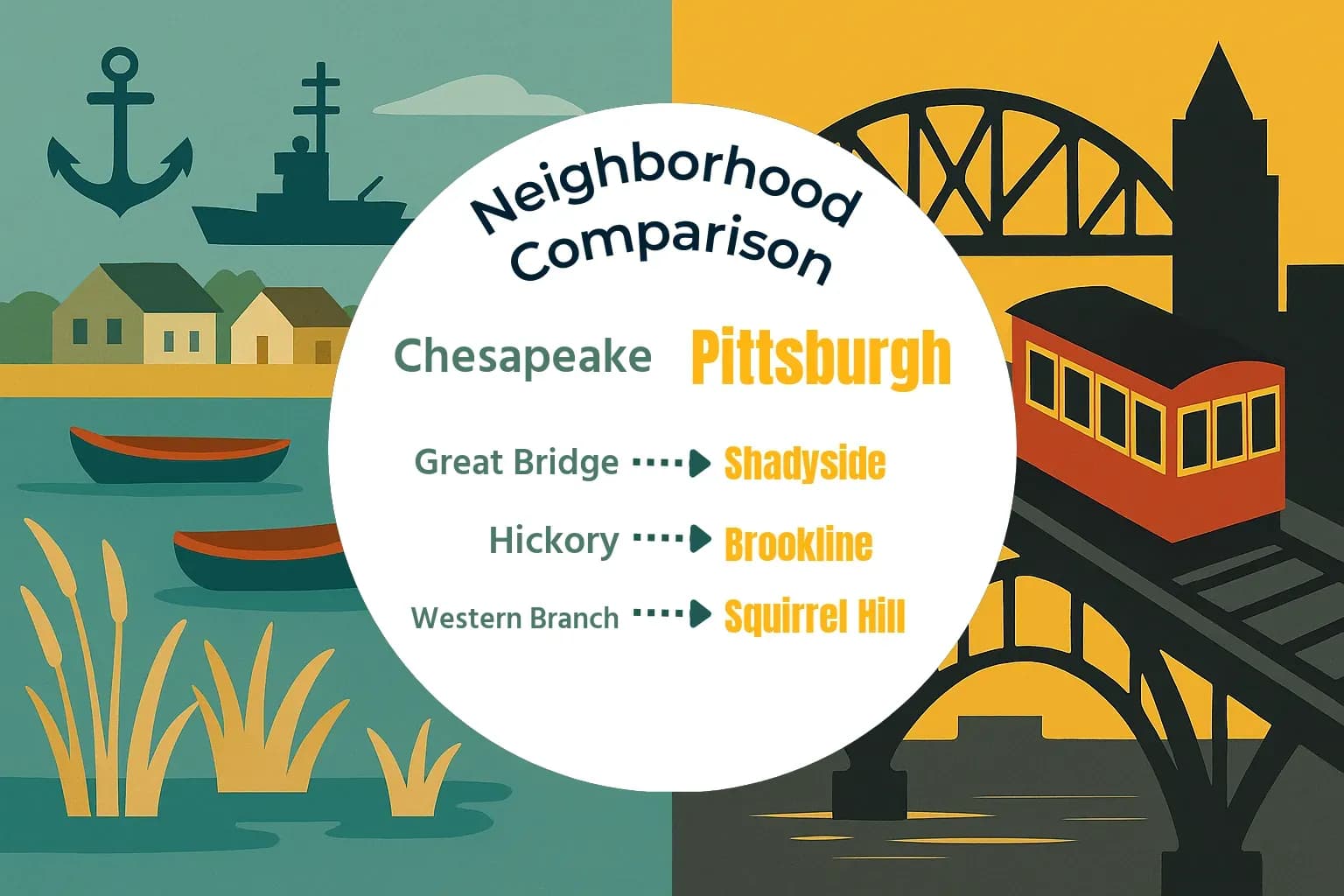 Chesapeake vs Pittsburgh Neighborhood Comparison