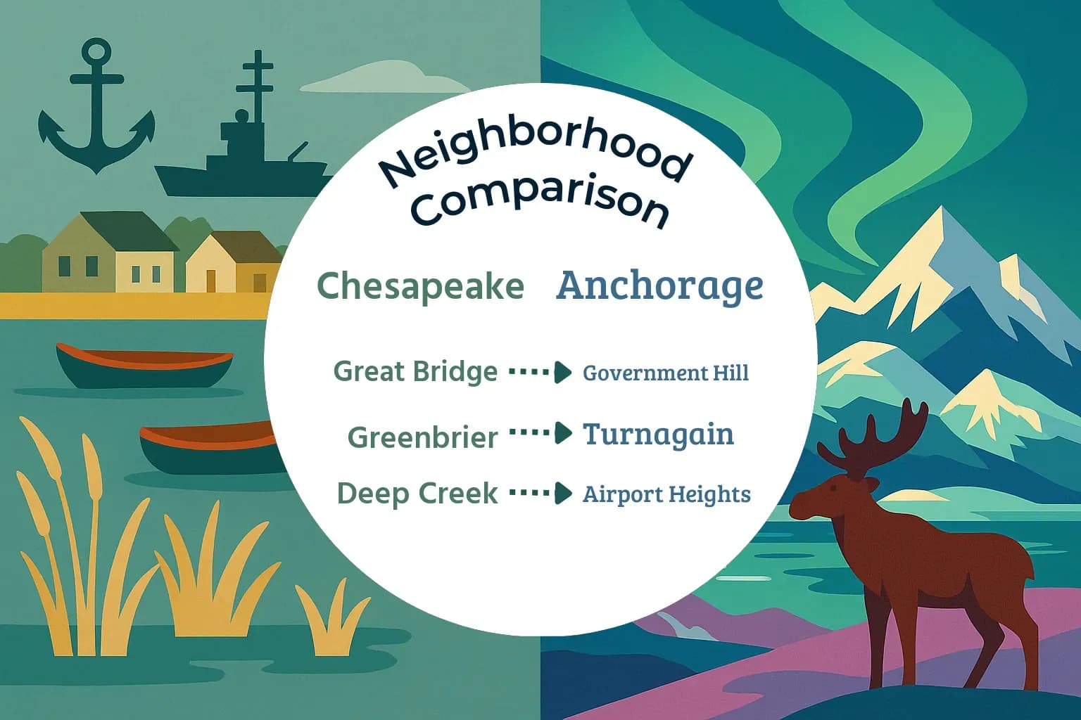 Chesapeake vs Anchorage Neighborhood Comparison