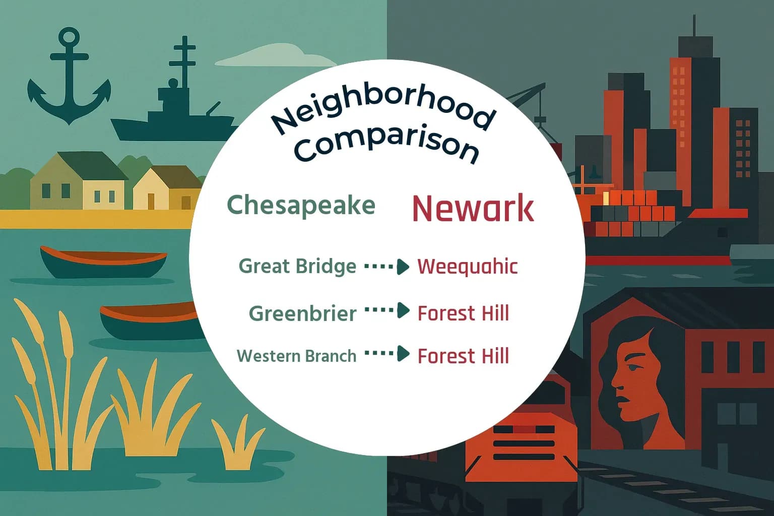 Chesapeake vs Newark Neighborhood Comparison