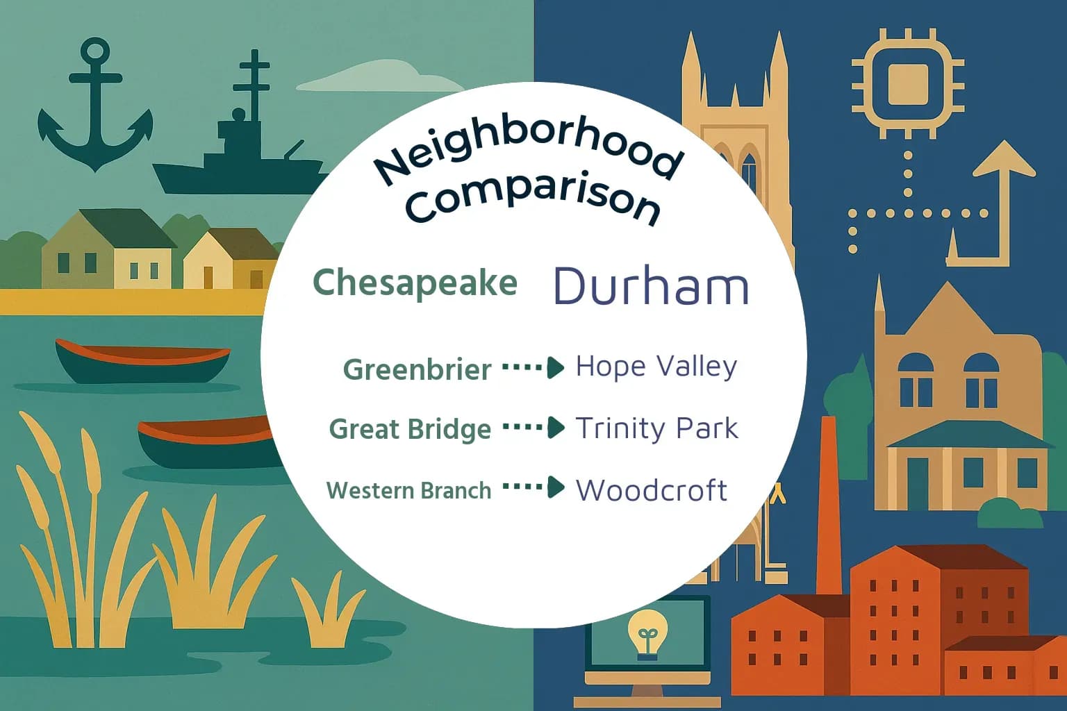 Chesapeake vs Durham Neighborhood Comparison