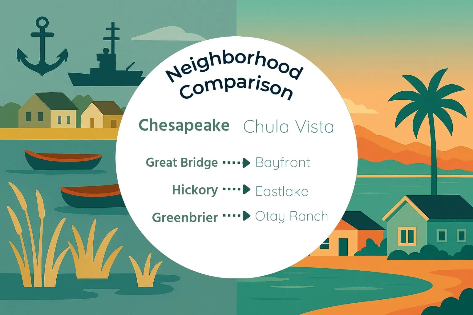 Chesapeake vs Chula Vista Neighborhood Comparison