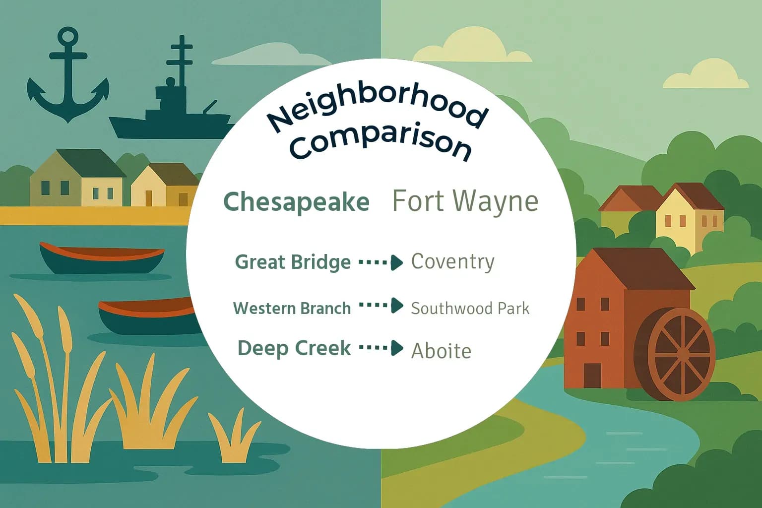 Chesapeake vs Fort Wayne Neighborhood Comparison