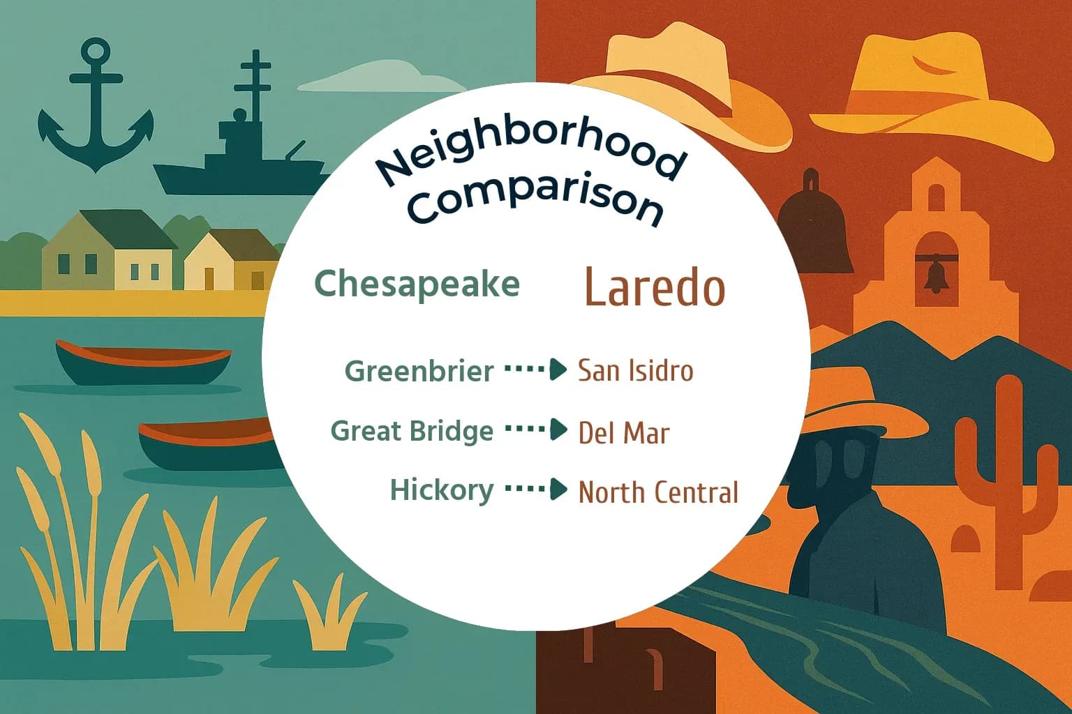 Chesapeake vs Laredo Neighborhood Comparison