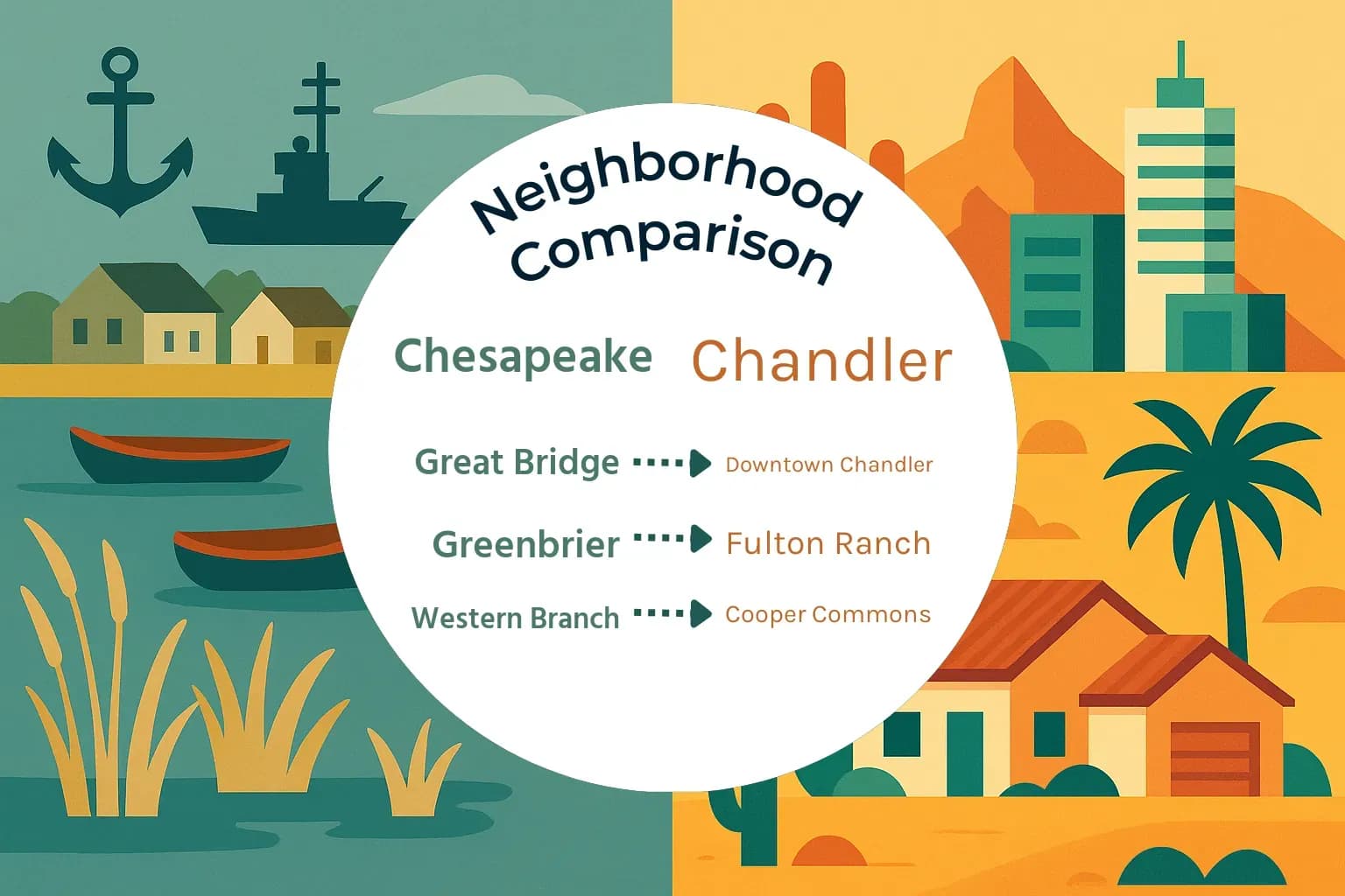 Chesapeake vs Chandler Neighborhood Comparison