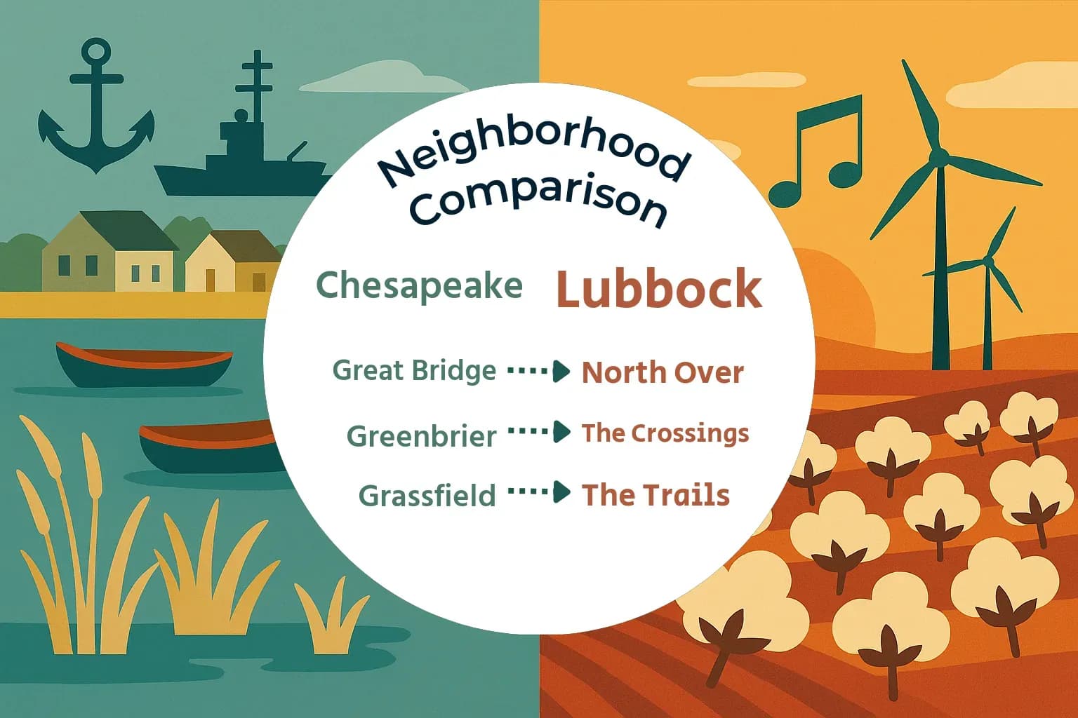 Chesapeake vs Lubbock Neighborhood Comparison