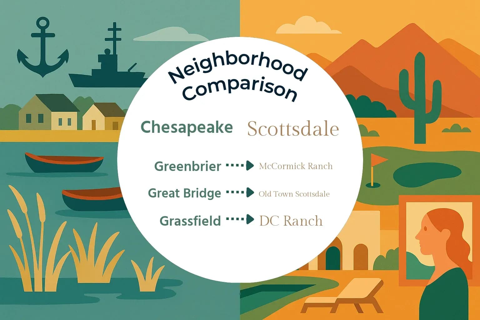 Chesapeake vs Scottsdale Neighborhood Comparison
