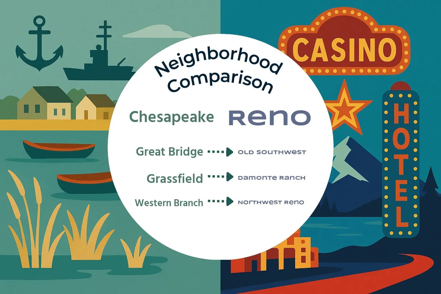 Chesapeake vs Reno Neighborhood Comparison