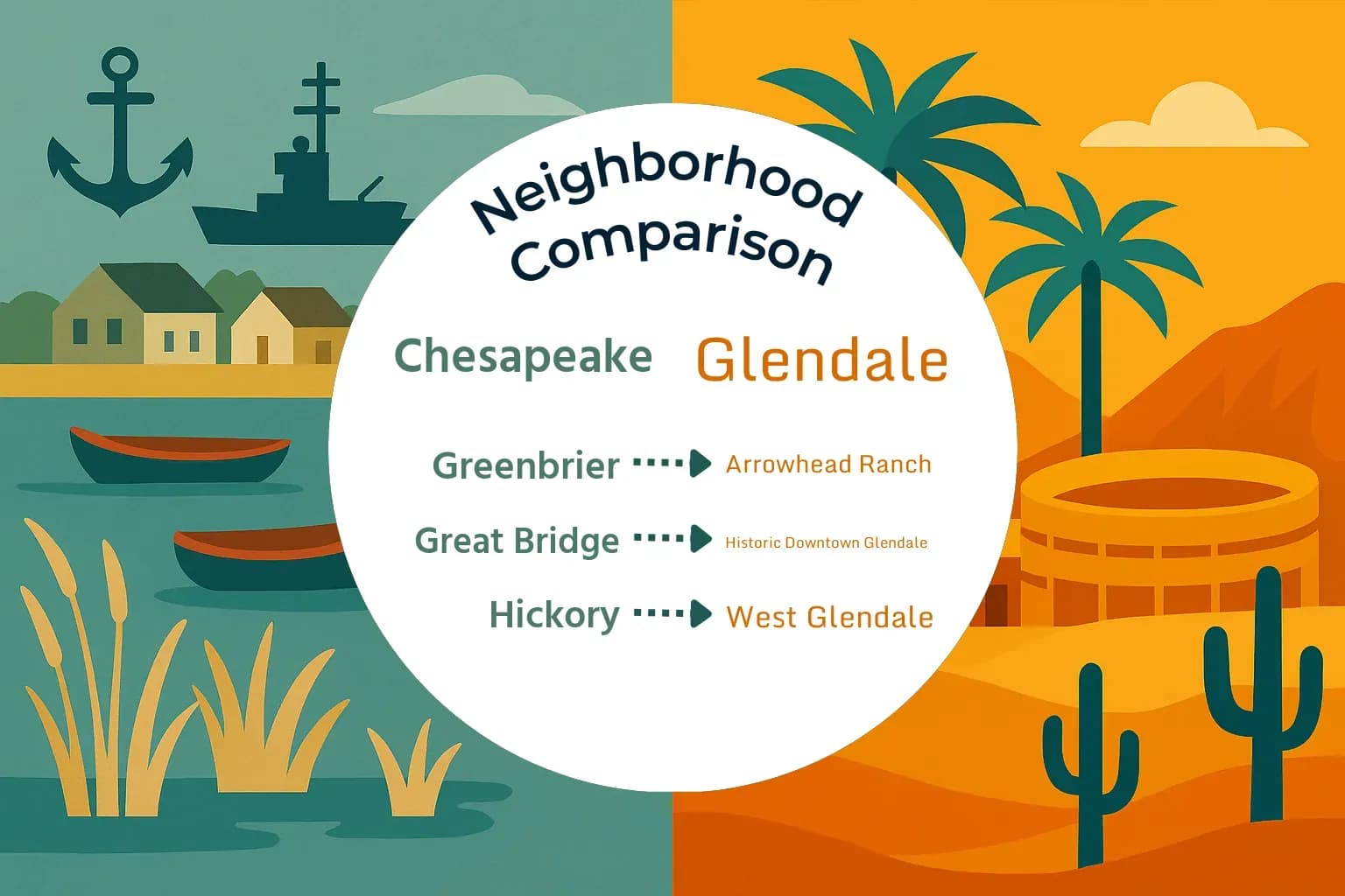 Chesapeake vs Glendale Neighborhood Comparison