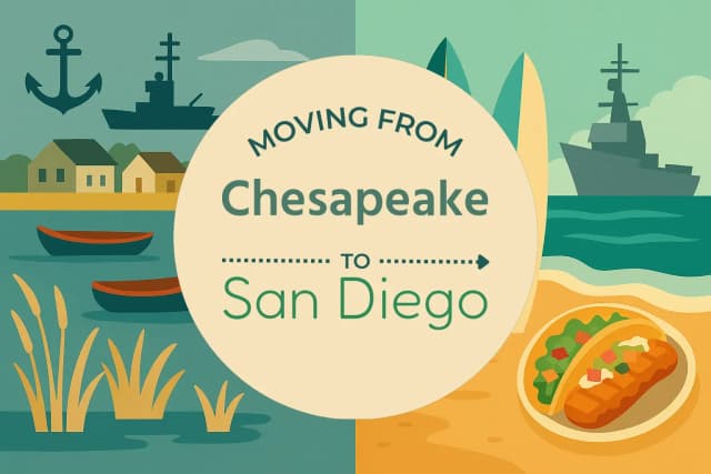 Moving from Chesapeake to San Diego