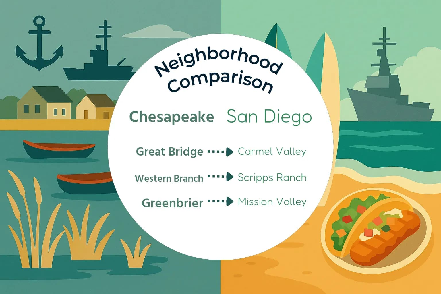 Chesapeake vs San Diego Neighborhood Comparison